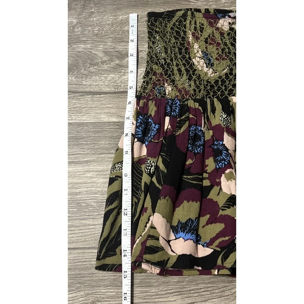 Free People LA Nights High Waisted Floral Print Lined Mini Skirt Size Small